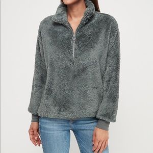 Express Cozy Fleece Quarter Zip Sweatshirt S